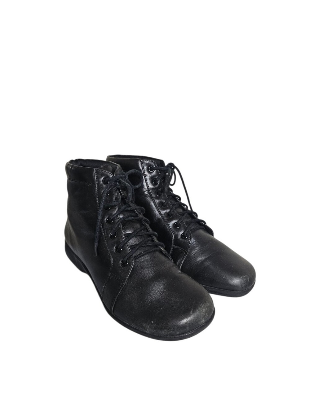 Walking Cradles Black Lace Up Ankle Booties Size 8 Vintage 90s